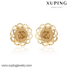 90977 heißesten verkauf indian gold schmuck blume form 18 karat goldfrauen mode ohrringe